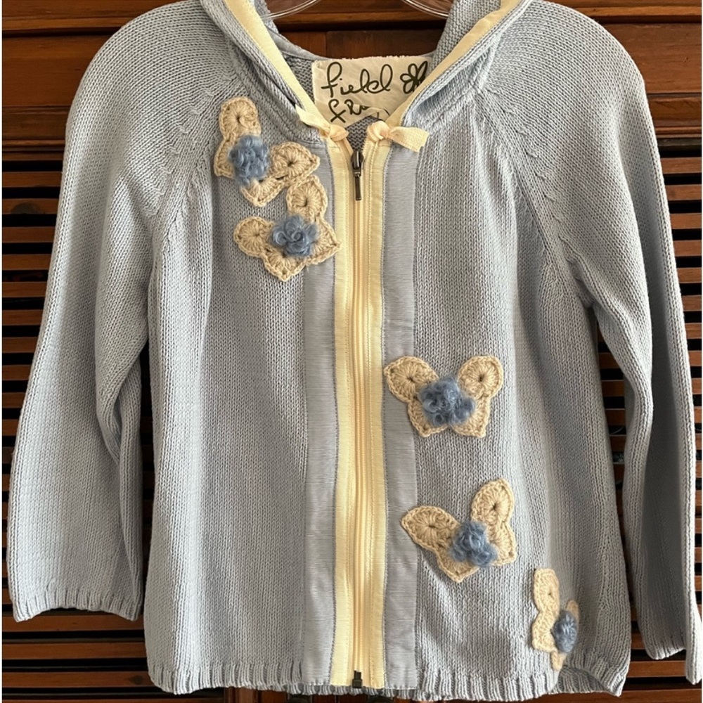 BABY BLUE CARDIGAN SWEATER ANTHROPOLOGIE SIZE MEDIUM